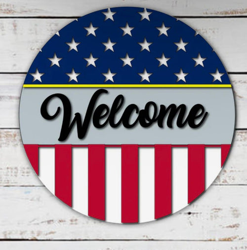 PATRIOTIC 3D Door Hangers (16")