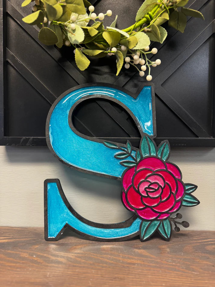 RESIN Floral Monograms