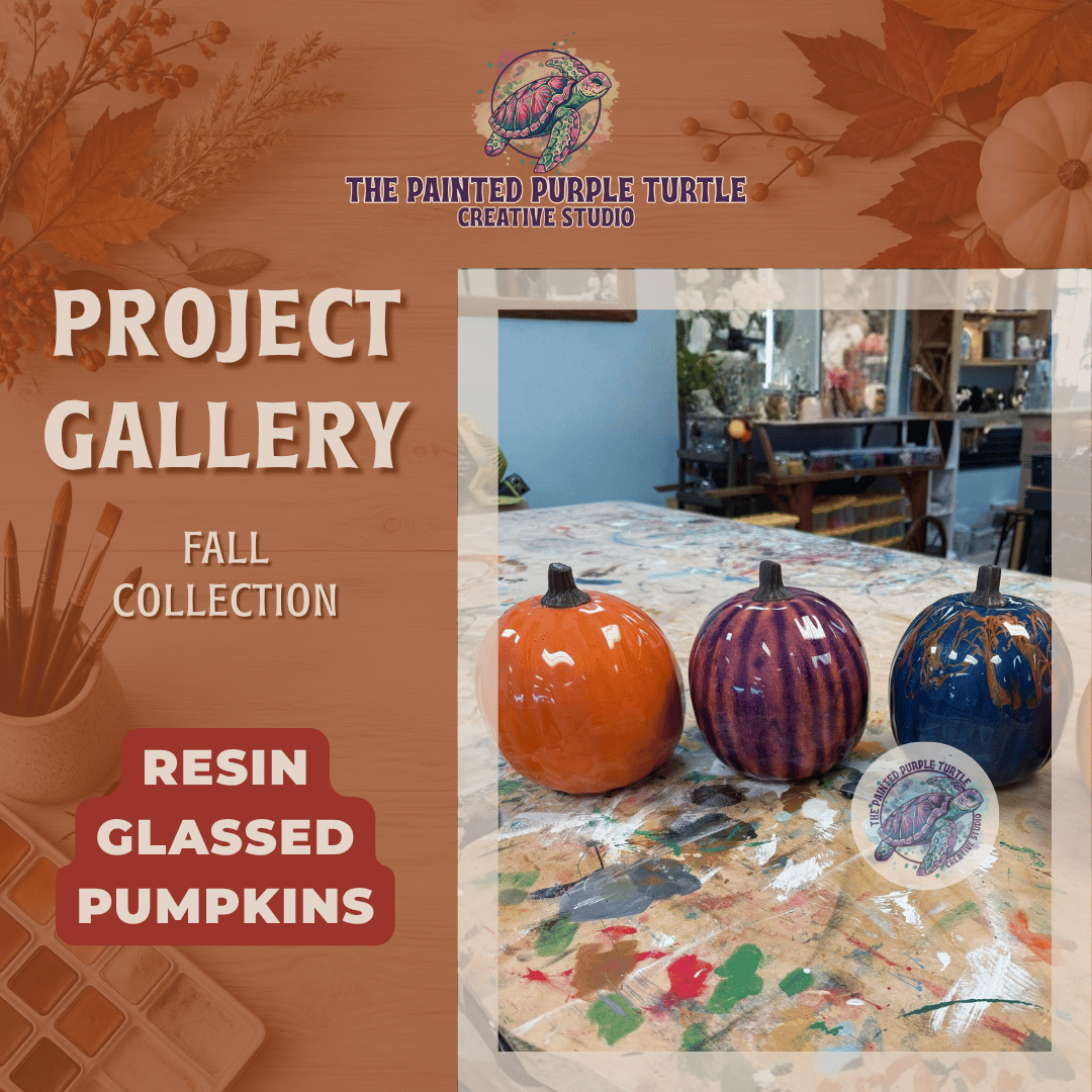 FALL RESIN Glassed Pumpkins