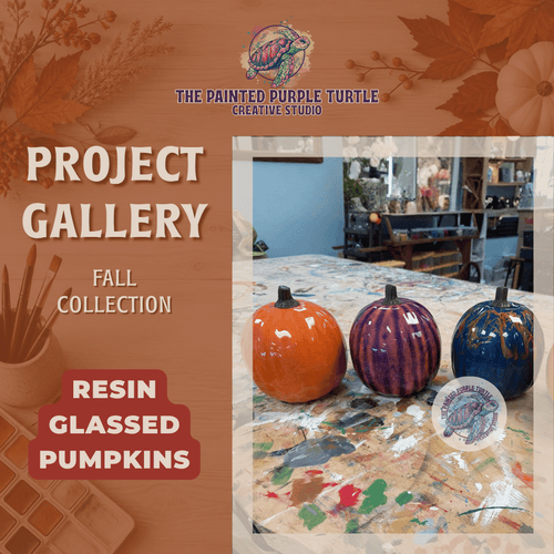 FALL RESIN Glassed Pumpkins