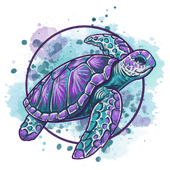 The Painted Purple Turtle